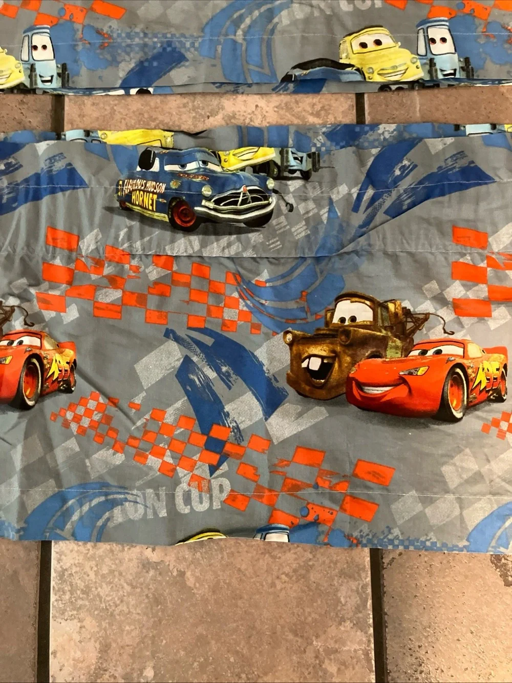 set of 2 cars valance curtains